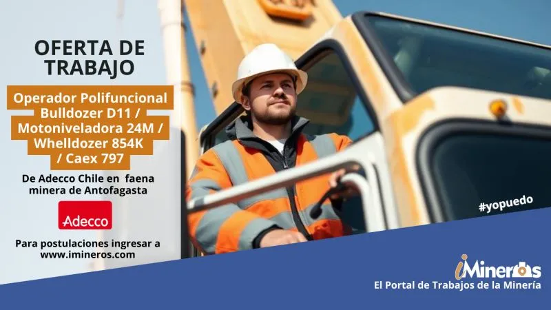 flyer de ofertas laborales en minería