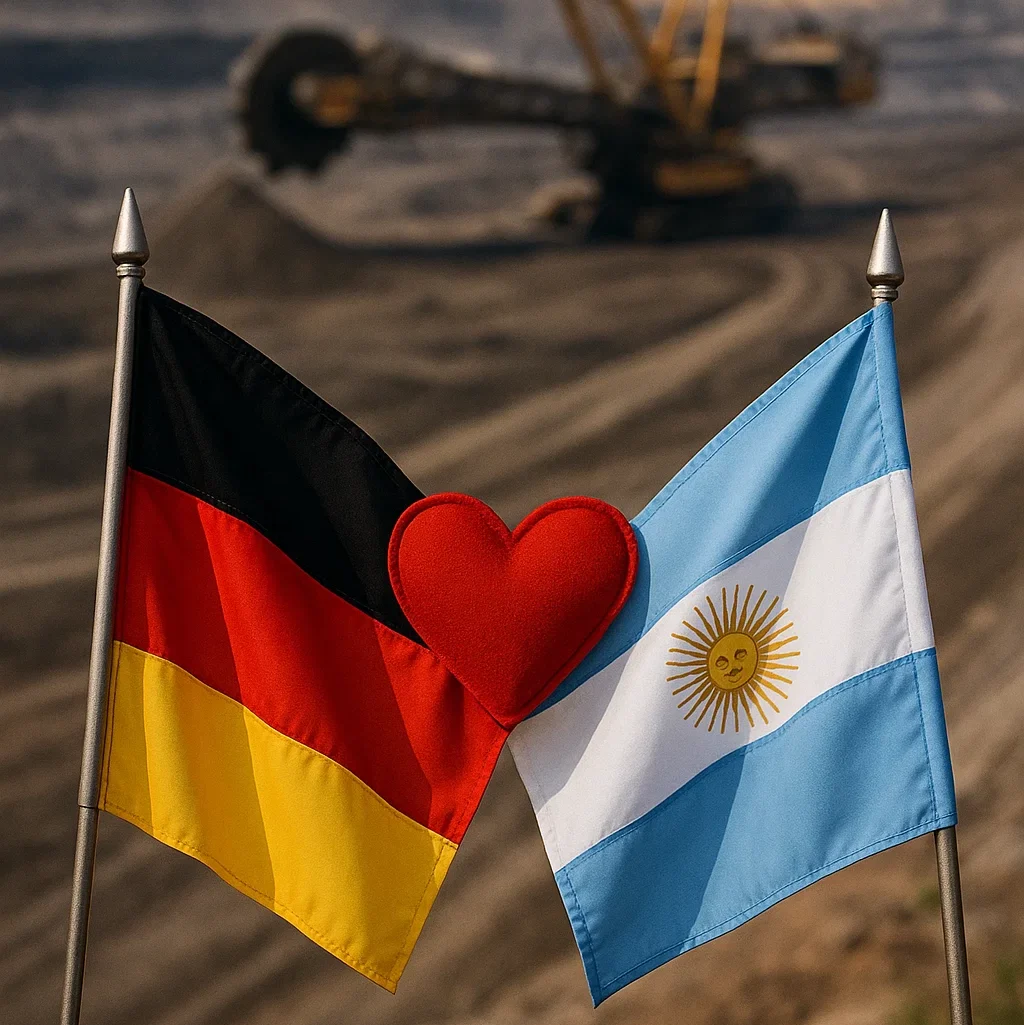 Contenido Original de ACERO Y ROCA - Prohibida su reproducción Unión entre Alemania y Argentina, imagen representativa de Acero y Roca