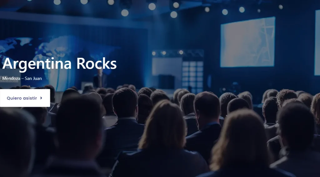 Argentina Rocks, un evento con expositores y muchos espectadores en un salón de eventos