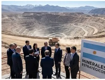 Contenido Original de ACERO Y ROCA - Prohibida su reproducción Delegaciones oficiales evalúan operaciones mineras de gran escala bajo un contexto estratégico global. Imagen ilustrativa de Acero y Roca