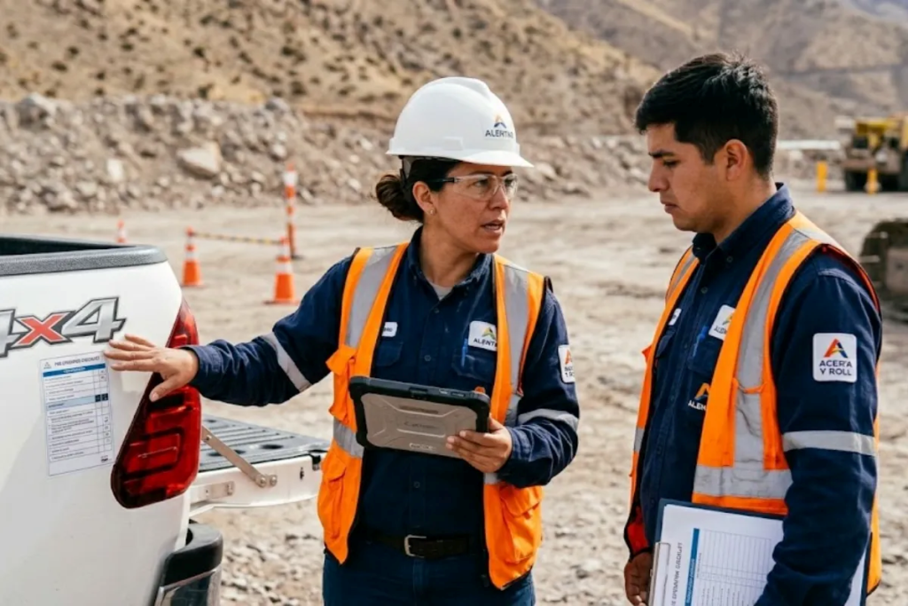 Imagen de ACERO Y ROCA Especialista en recursos humanos realizando entrevista laboral para el sector minero.
