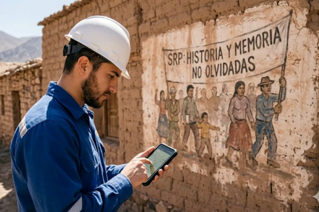 Persona de recursos humanos analizando las comunidades y la licencia social. Contenido Original de ACERO Y ROCA - Prohibida su reproducción