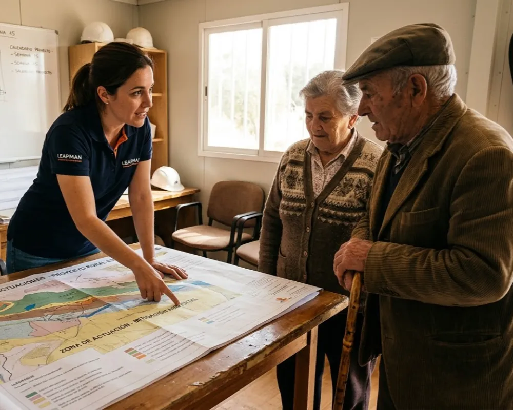 Contenido Original de ACERO Y ROCA - Prohibida su reproducción Reunión sobre gestión sostenible y licencia social en proyectos de exploración minera en España. Imagen ilustrativa Acero y Roca