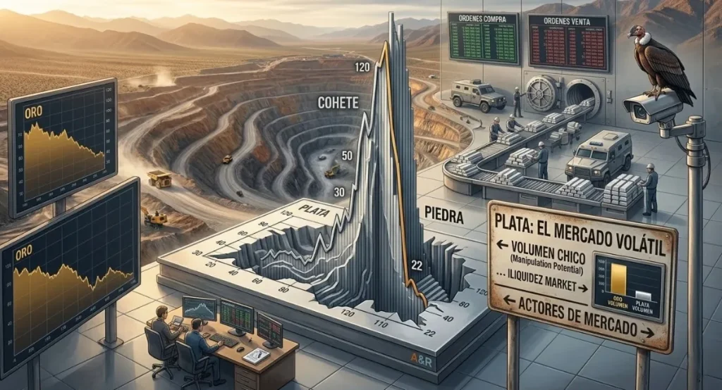 Ilustración de Acero y Roca, del valor de la plata y el oro.