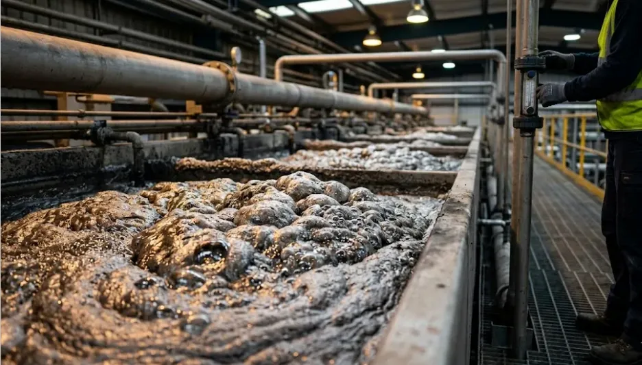 Imagen de Acero y Roca. Celdas de flotación para procesamiento de minerales complejos de cobre. Imagen ilustrativa de Acero y Roca