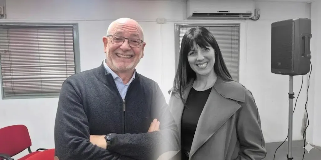 Iván Grgic y Analía García, presidente y vicepresidenta de la Cámara Minera de San Juan