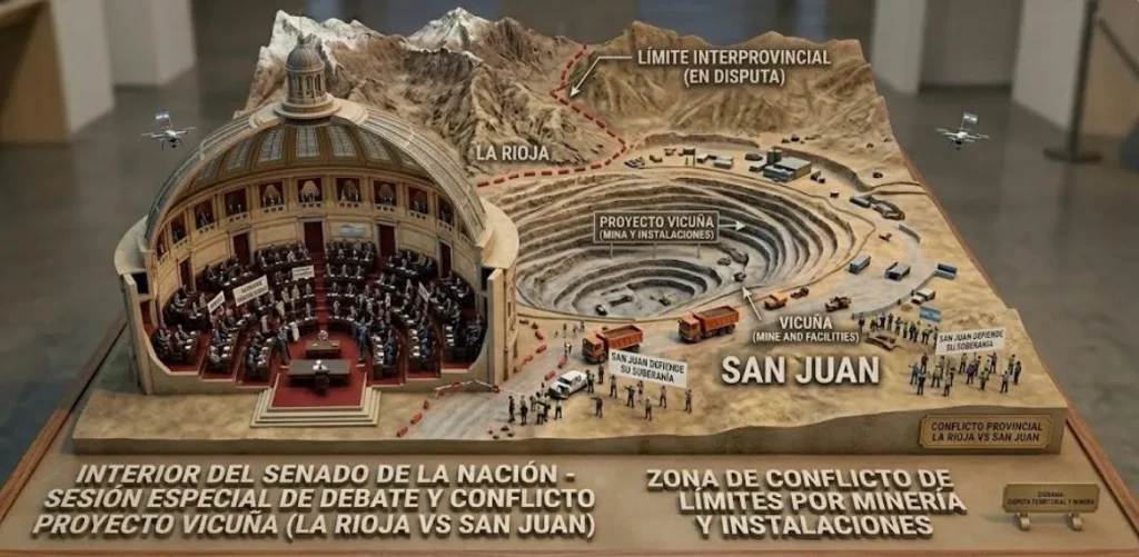 Imagen simbólica del senado de la Nación, Vicuña y San Juan. Contenido Original de ACERO Y ROCA - Prohibida su reproducción