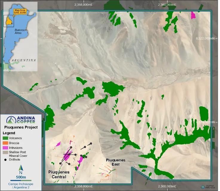 El proyecto los Piuquenes está considerado como uno de los grandes proyectos a desarrollar en la provincia de San Juan en esta década.