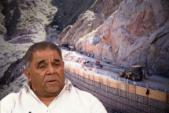 El secretario gremial Alberto Tovares en los estudios radiales advirtiendo la crisis del empleo en Vicuña San Juan.