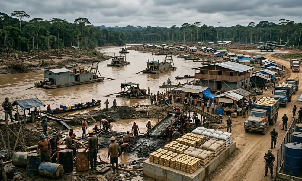 Impacto de la minería ilegal en América Latina y su vínculo con economías ilícitas. Contenido Original de ACERO Y ROCA - Prohibida su reproducción