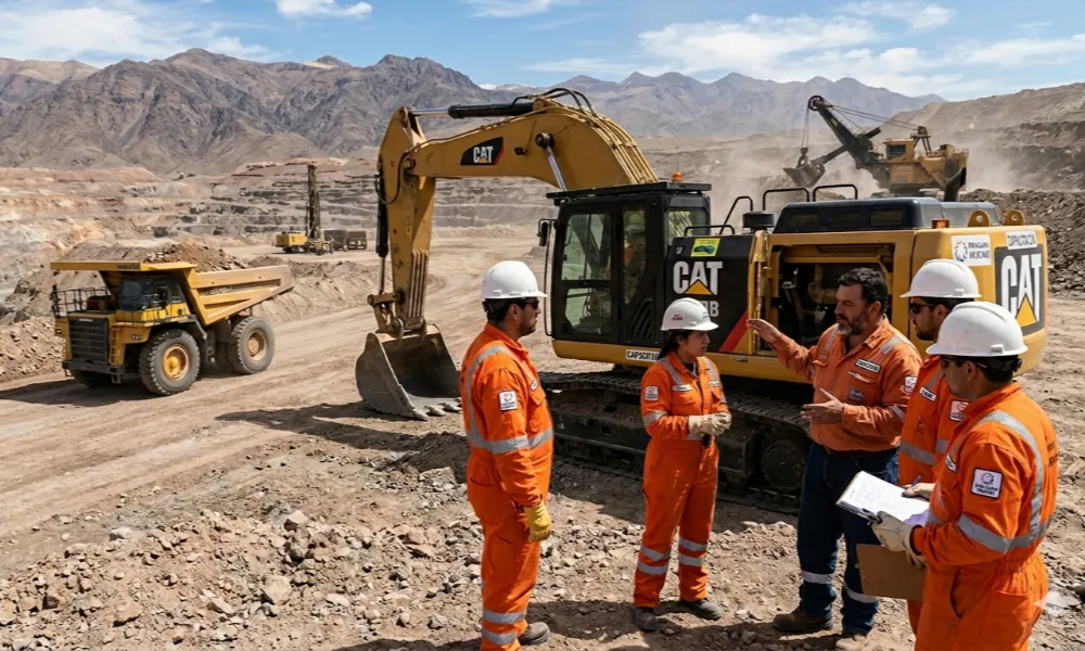 Contenido Original de ACERO Y ROCA - Prohibida su reproducción participantes en curso minería San Juan realizando prácticas de muestreo geológico. Imagen ilustrativa: ACERO Y ROCA.
