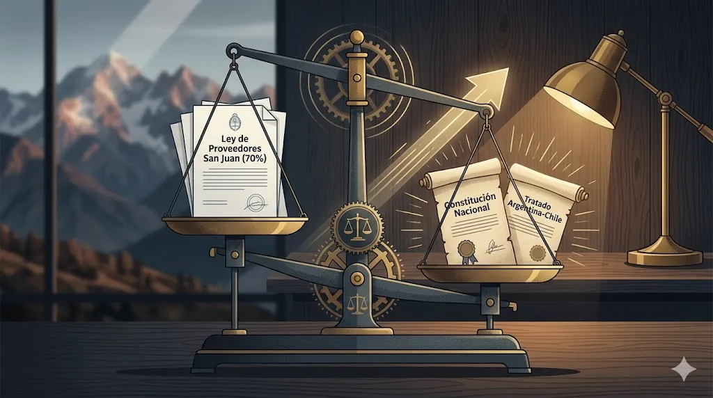 Balanza desbalanceada entre ley de proveedores locales de San Juan y la Constitución Nacional. Contenido Original de ACERO Y ROCA - Prohibida su reproducción