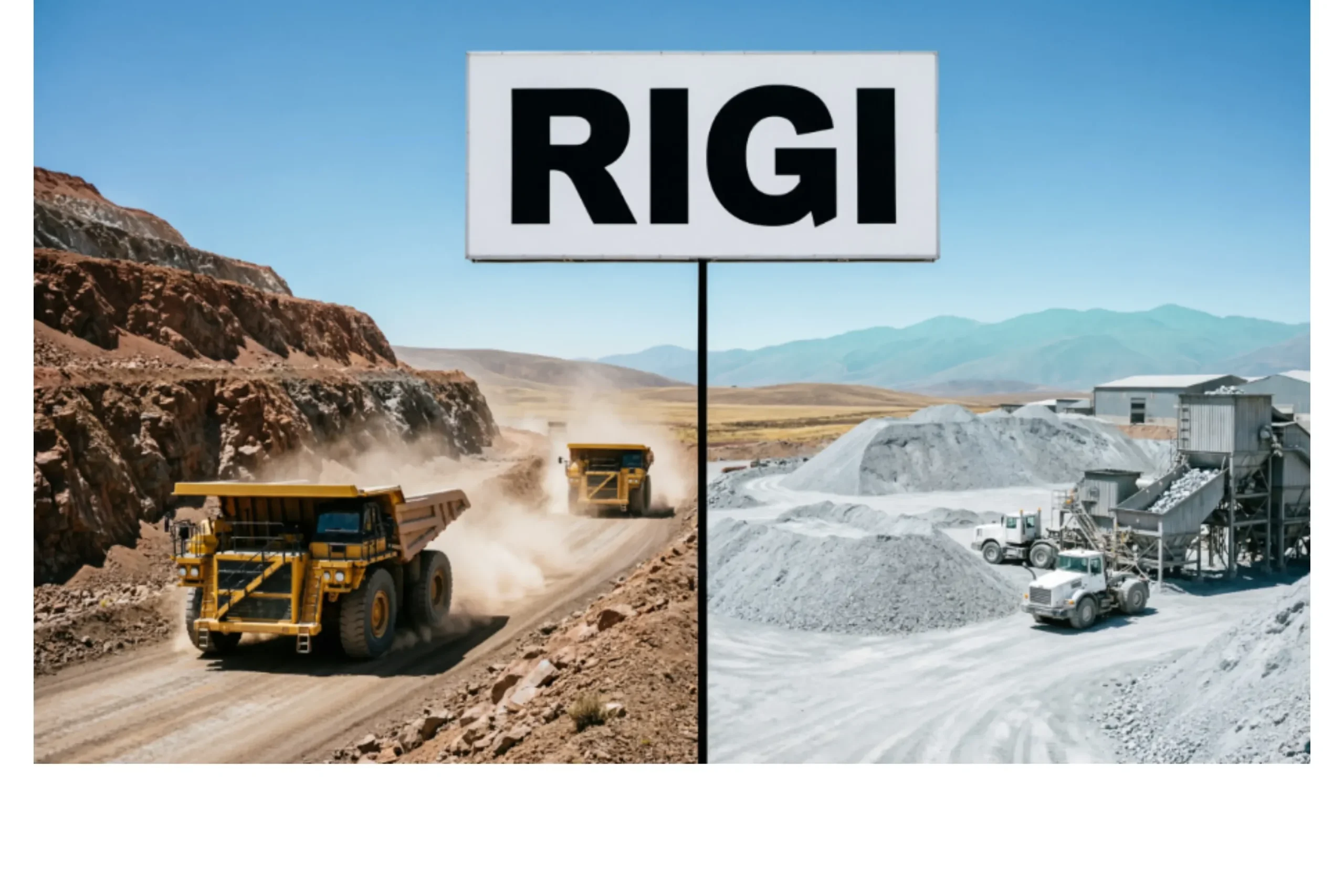 Contenido Original de ACERO Y ROCA - Prohibida su reproducción Camiones mineros gigantes operando en un entorno de alta montaña en San Juan. Imagen de Acero y Roca