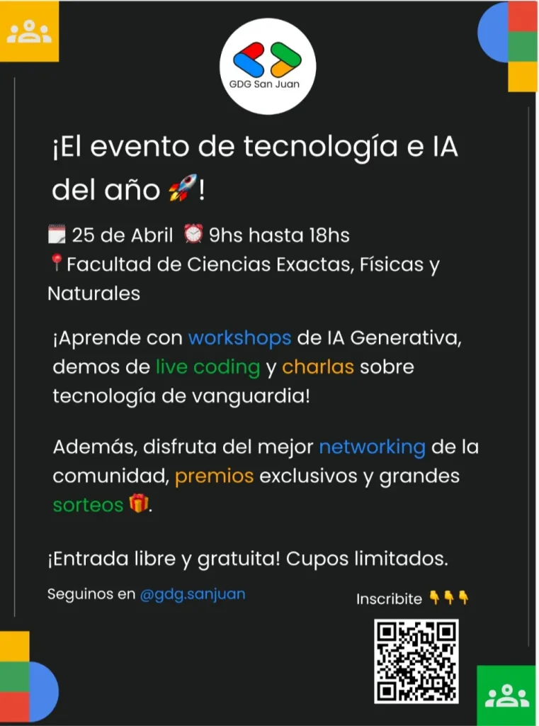 El evento se realizará el 25 de abril, de 9 a 18 horas, en la Facultad de Ciencias Exactas, Físicas y Naturales de la Universidad Nacional de San Juan, con entrada libre y gratuita.