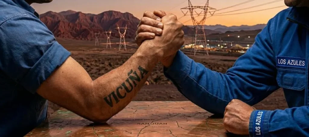 Contenido Original de ACERO Y ROCA - Prohibida su reproducción Pulseada entre Los Azules y Vicuña. Imagen de Acero y Roca