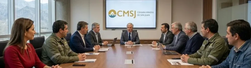 Contenido Original de ACERO Y ROCA - Prohibida su reproducción Imagen representativa de la Cámara Minera de San Juan. Imagen de Acero y Roca