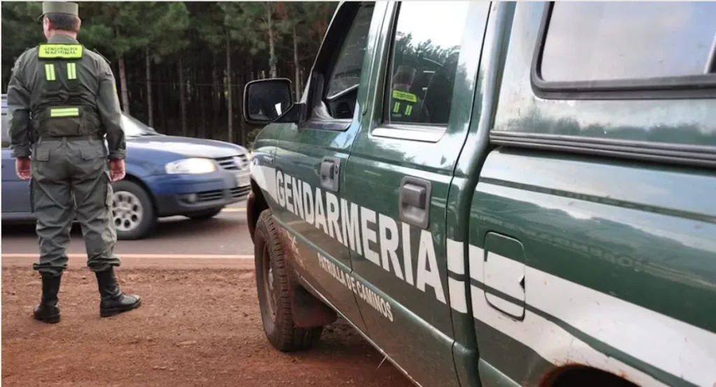 Operativo de gendarmería en Vicuña.