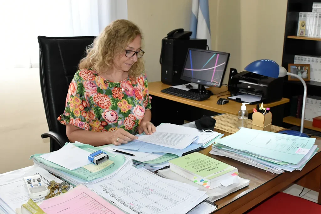 La Dra. María Greta Decker, Jueza de Cámara en lo Civil, Comercial y de Minas de Chilecito.