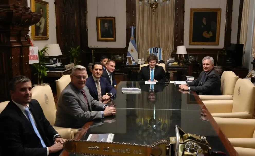 Reunión en Casa Rosada de el presidente Javier Milei con ejecutivos de Vicuña.