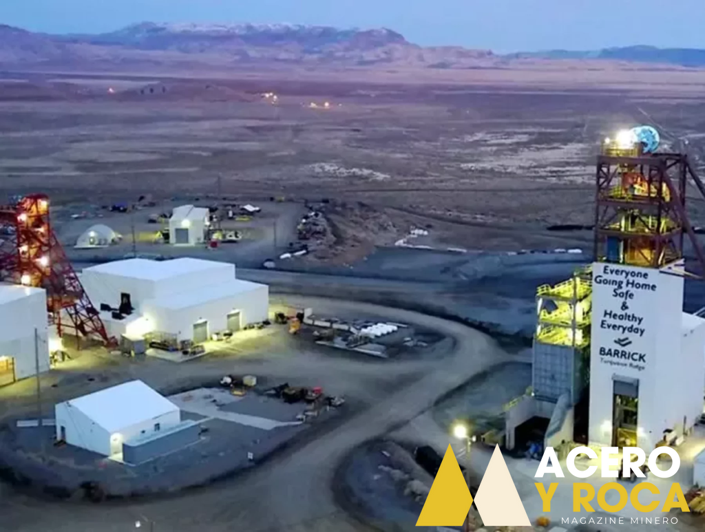 Operaciones mineras de oro en el complejo Nevada Gold Mines.