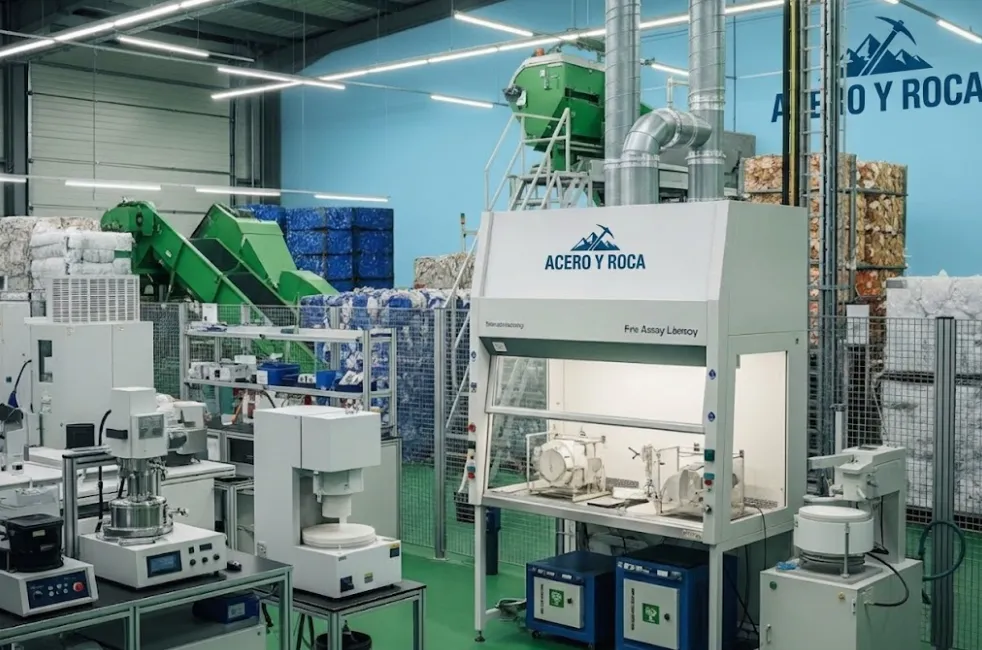 Laboratorio tecnológico en San Juan de Lenor. Contenido Original de ACERO Y ROCA - Prohibida su reproducción