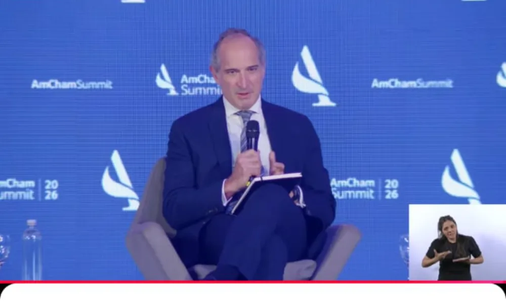 Inversiones mineras RIGI Argentina. retrato de  Martín Pérez de Solay (Glencore) durante el amcham 2026