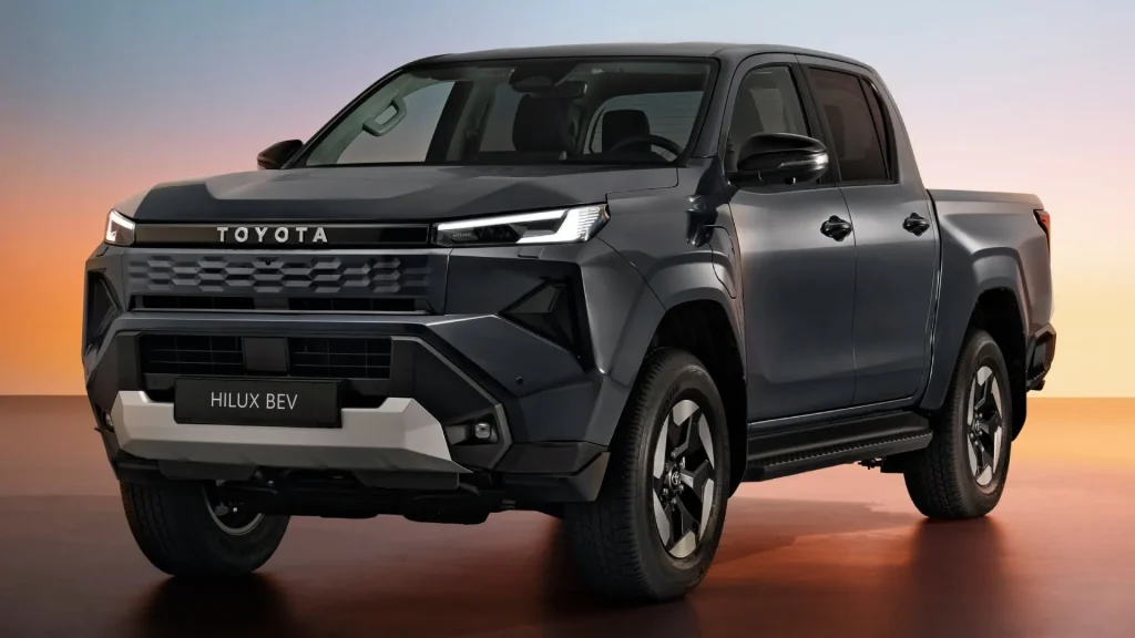Toyota Hilux 100% eléctrica probándose en la mina Veladero, San Juan.