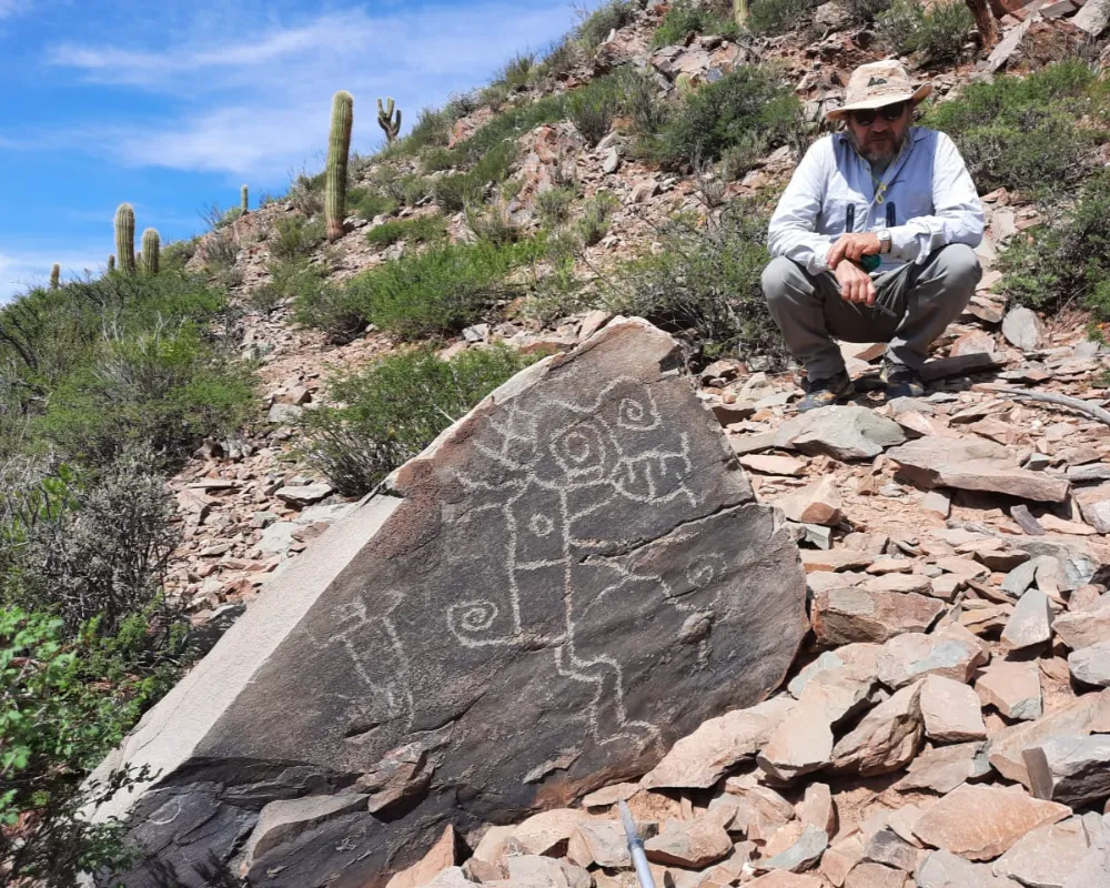 Monitoreo arqueológico minero. Restos arqueológicos de antiguos habitantes andinos.