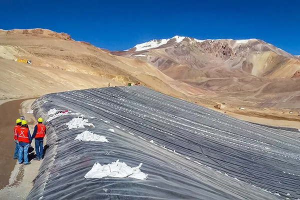 Pila de lixiaviación.
