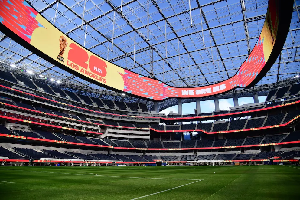 El Los Angeles Stadium, un gigante de acero y hormigón preparado para el torneo ecuménico.
