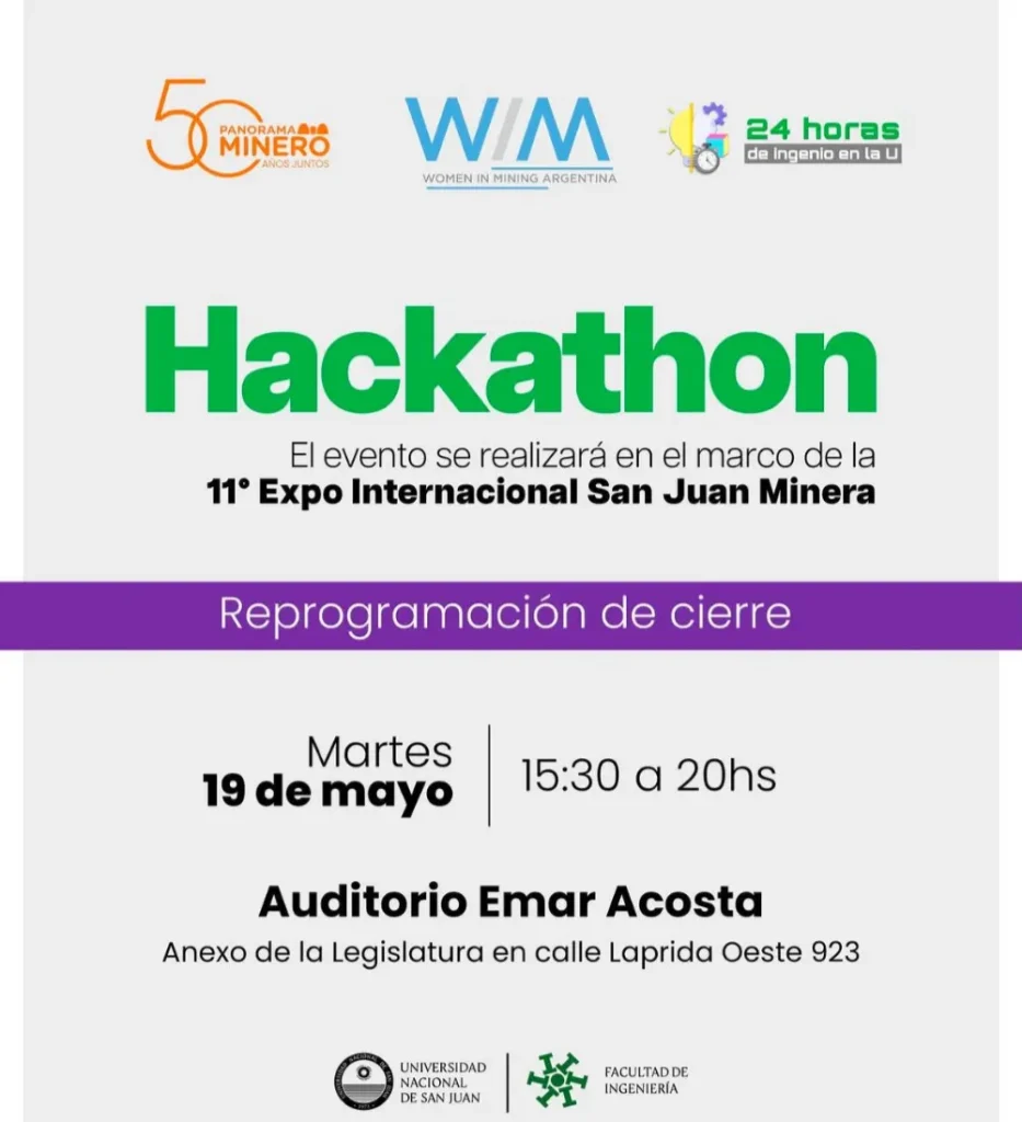 Flyer del evento del 19 de mayo.