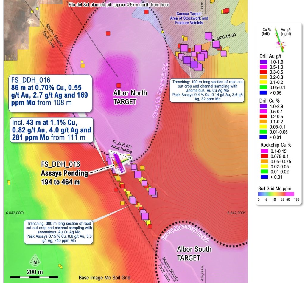 Mapa geológico que muestra la ubicación de los hallazgos.