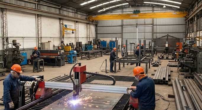 Taller de fabricación metalúrgica operando a plena capacidad en la provincia de San Juan. Contenido Original de ACERO Y ROCA - Prohibida su reproducción