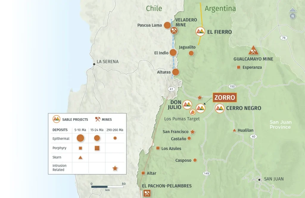 Mapa catastral minero del proyecto Zorro en San Juan que muestra la consolidación de la propiedad El Acero.