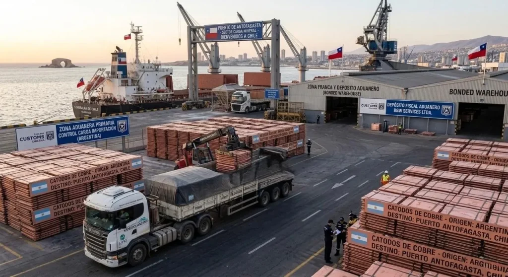 Operadores logísticos especializados, patios extraportuarios, bodegas de concentrado, depósitos aduaneros, servicios de muestreo, pesaje, control de humedad. Contenido Original de ACERO Y ROCA - Prohibida su reproducción