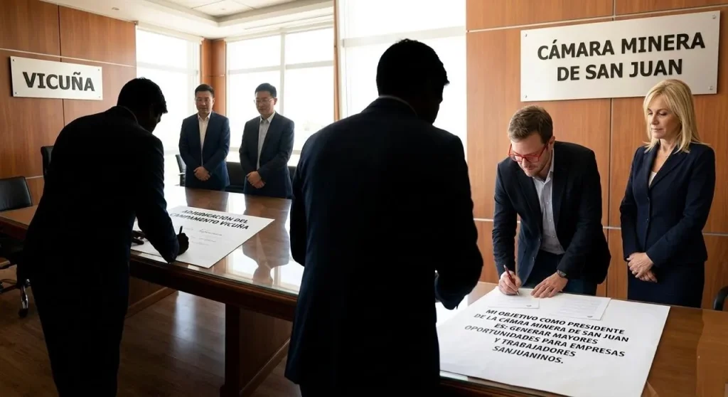 José Morea en su doble rol de de Presidente de la cámara minera y country manager del proyecto Vicuña. Contenido Original de ACERO Y ROCA - Prohibida su reproducción 