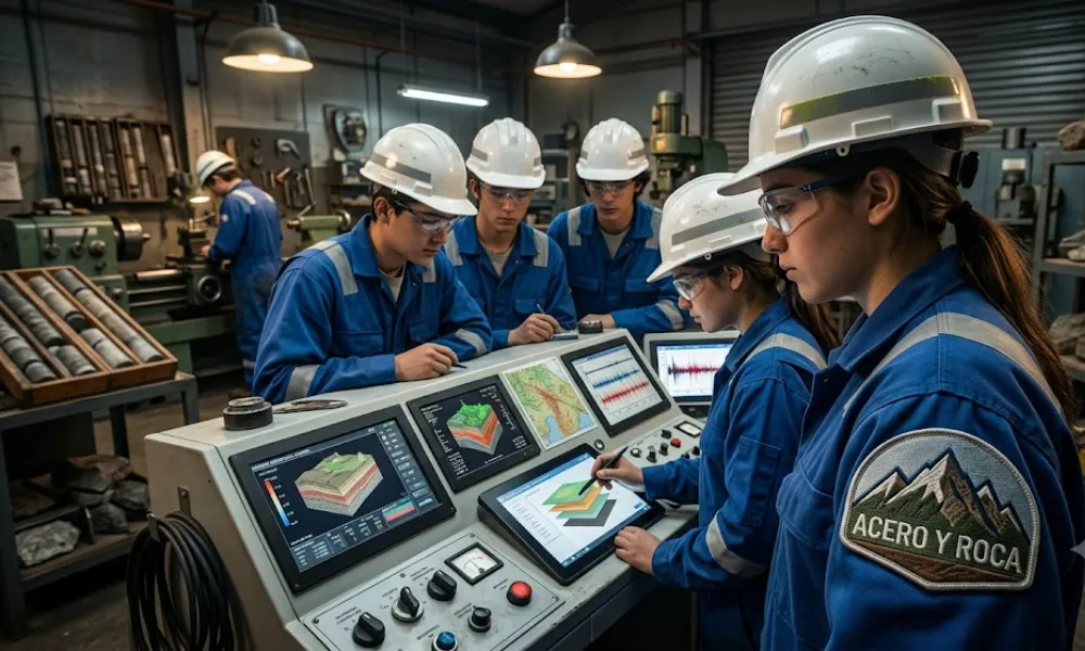 Alumnos sanjuaninos capacitándose en oficios mineros de cara a la demanda laboral del 2026. Contenido Original de ACERO Y ROCA – Prohibida su reproducción.