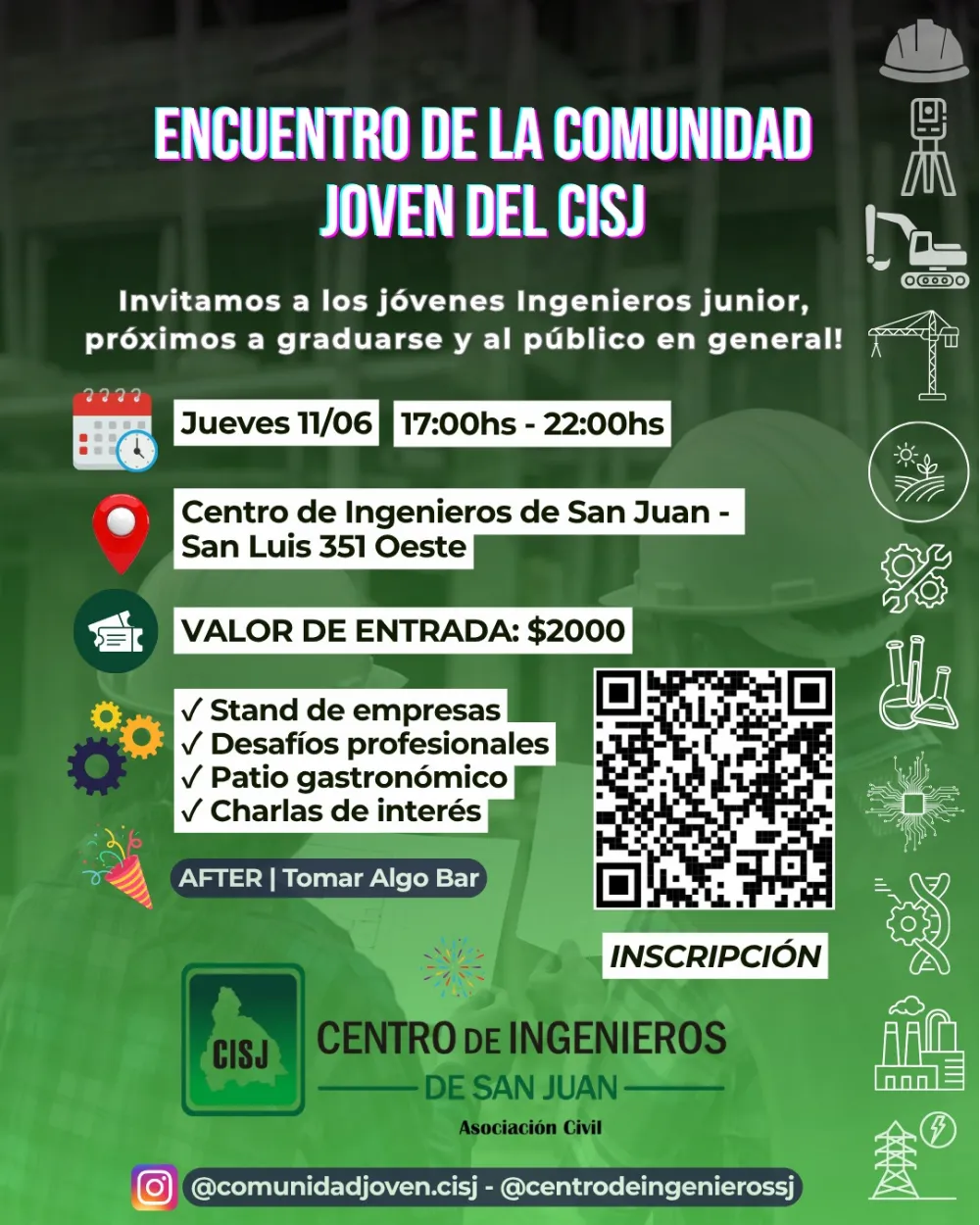 Flyer del encuentro de la comunidad joven del CISJ.