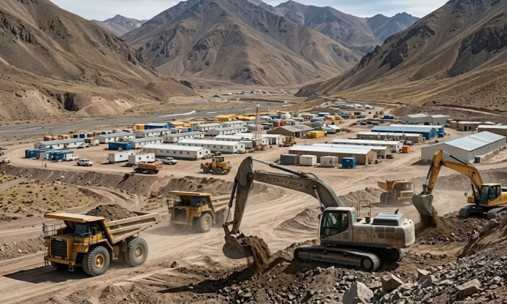 Proyecto minero en la alta cordillera de San Juan.  Contenido Original de ACERO Y ROCA – Prohibida su reproducción