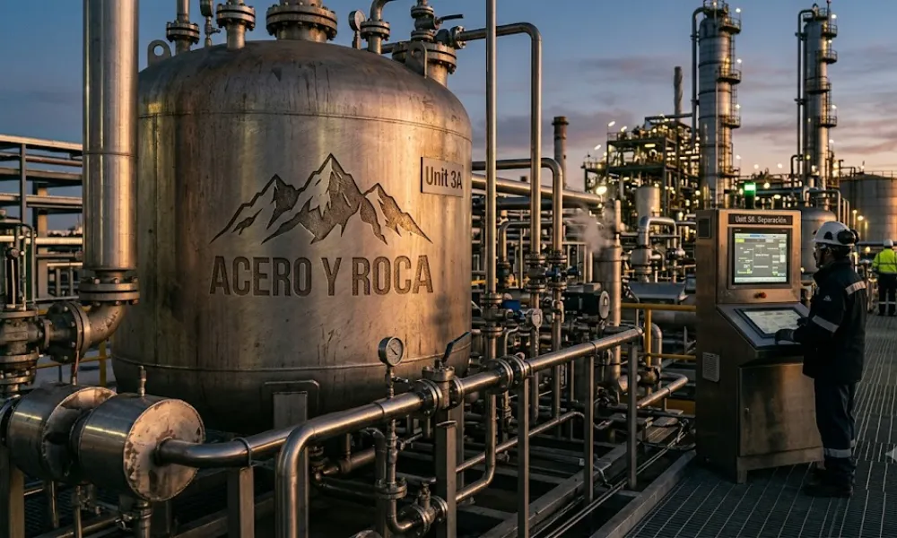 Infraestructura de procesamiento de hidrocarburos de última generación en Neuquén. Contenido Original de ACERO Y ROCA - Prohibida su reproducción