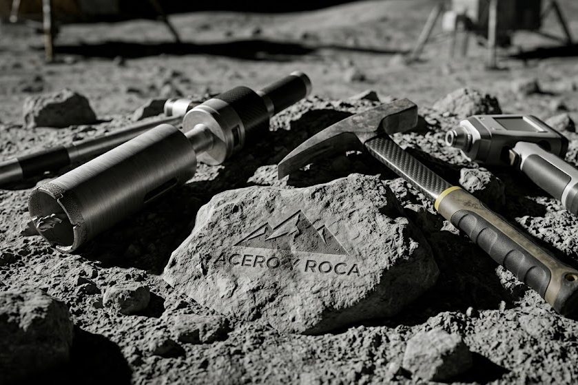 Herramientas de prospección minera de alta tecnología para superficies extraplanetarias. Contenido Original de ACERO Y ROCA - Prohibida su reproducción