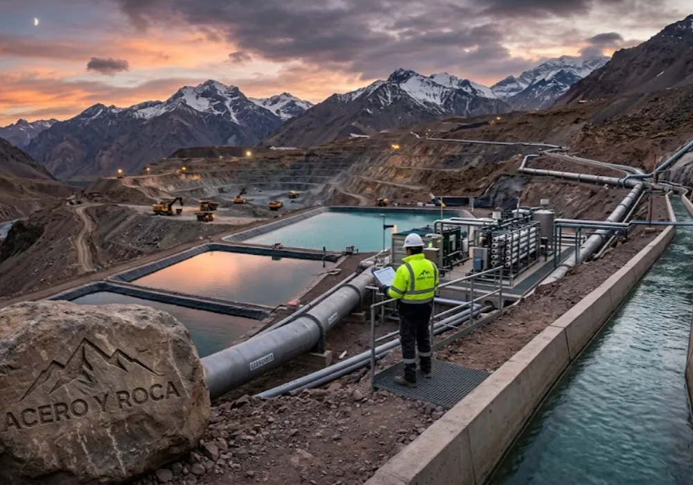  Infraestructura de gestión hídrica en un proyecto minero de alta montaña. Contenido Original de ACERO Y ROCA - Prohibida su reproducción