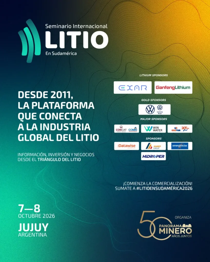 XIV Seminario Internacional "Litio en Sudamérica" en Jujuy enfocado en inversiones bajo el RIGI.