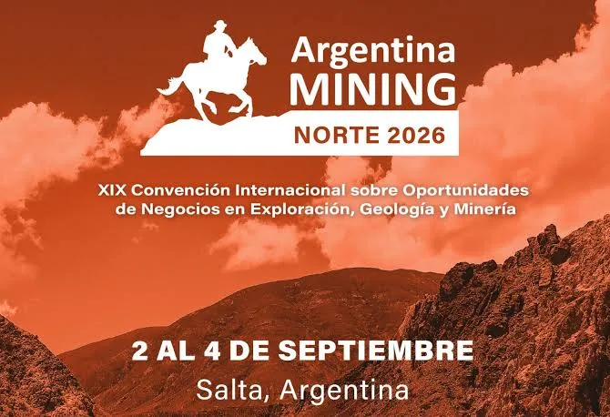 Cartel expositor de Argentina mining Norte 2026