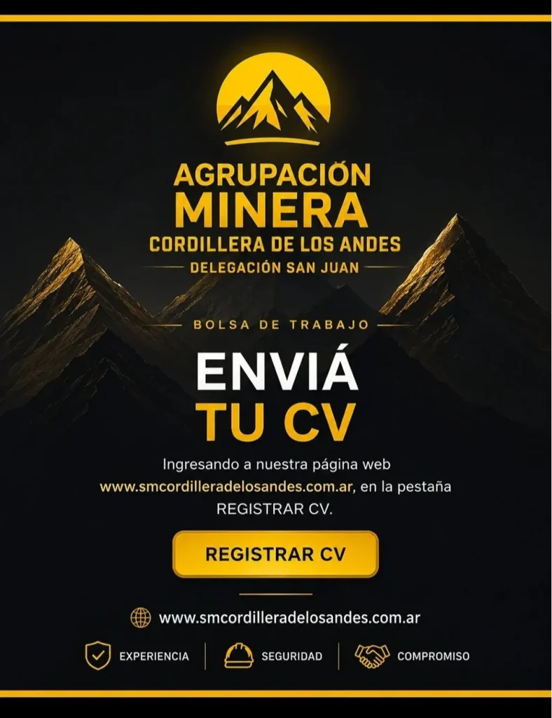 flyer bolsa de trabajo de la agrupación cordillera de los andes