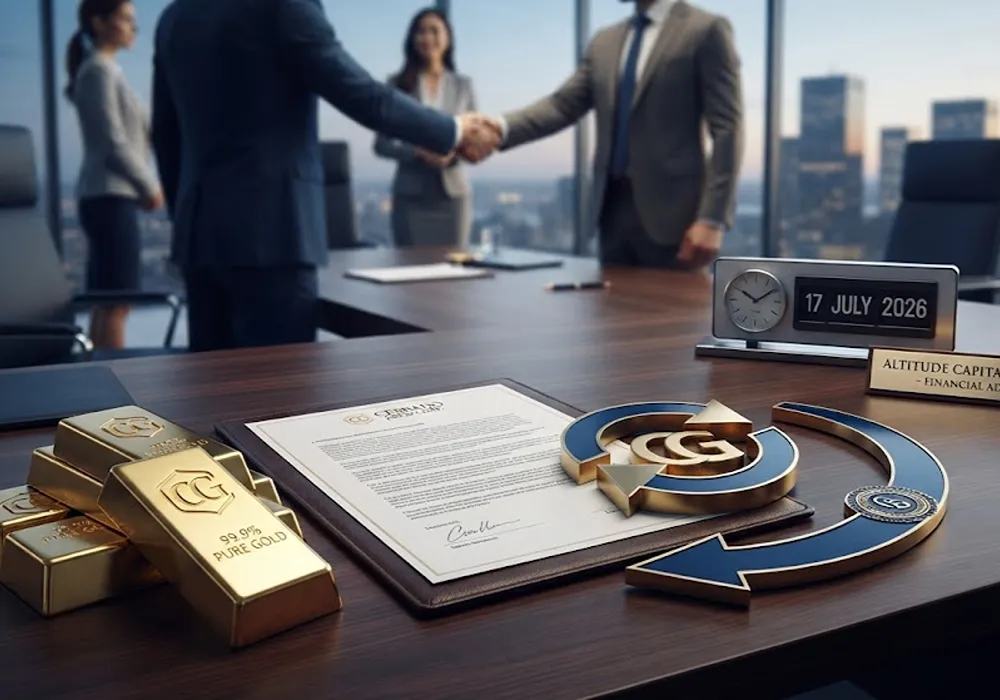 Acuerdo financiero de recompra de oro Cerrado Gold minería.