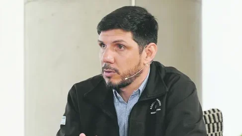 El secretario general de AOMA Catamarca, Gustavo Molina, referente del NOA en la paritaria metalífera subterránea.