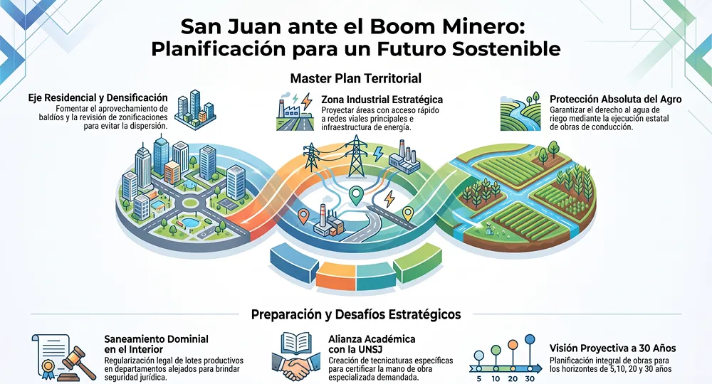 infografia de planificacion urbana del colegio de agrimensores
