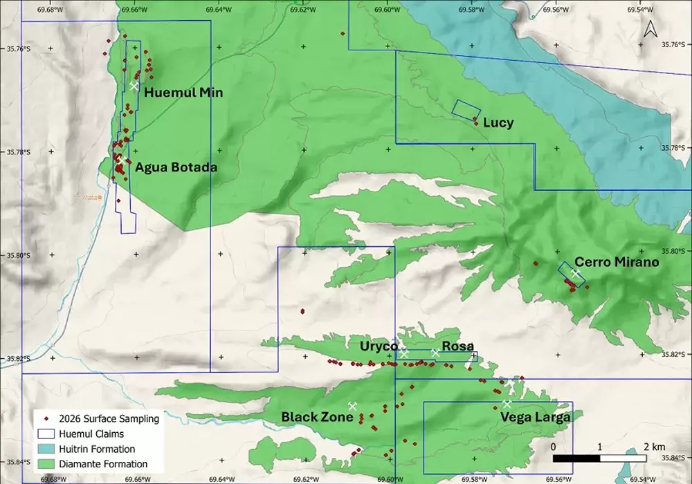 Hallazgos alentadores en Huemul: Jaguar Uranium detecta alto potencial de uranio, cobre y vanadio