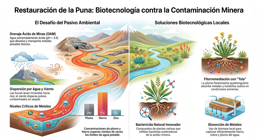 inforgrafia sobre bioremediacion en la puna salteña
